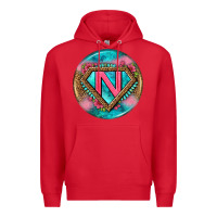Red nurse round earrings 4 Premium Hoodie - BundleAndBundleShop