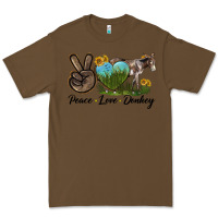 Cacao Peace Love Donkey Premium Tee - LillyAllenDesigns