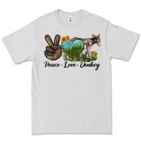 Dove Grey Peace Love Donkey Premium Tee - LillyAllenDesigns