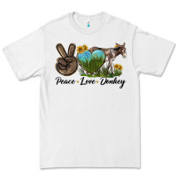 White Peace Love Donkey Premium Tee - LillyAllenDesigns