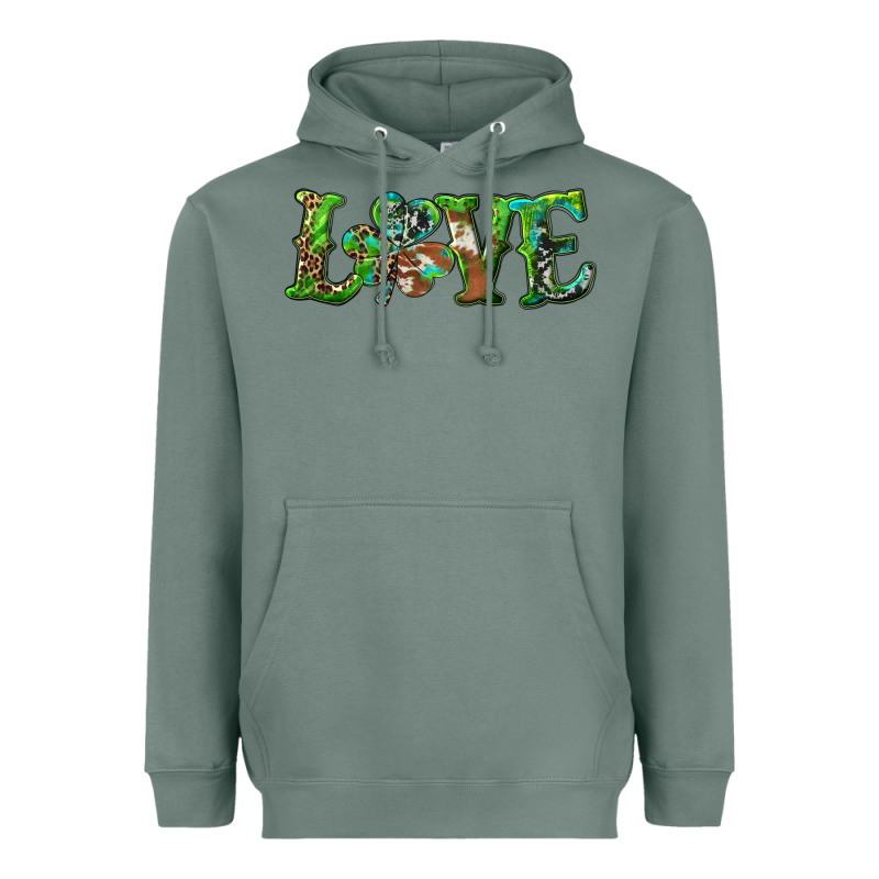 Love With Shamrock Heavyweight Hoodie by RanaPortraitStore | Teevron