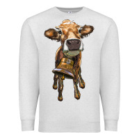 Heifer Cow With Cow Bell Premium Sweatshirt | Teevron