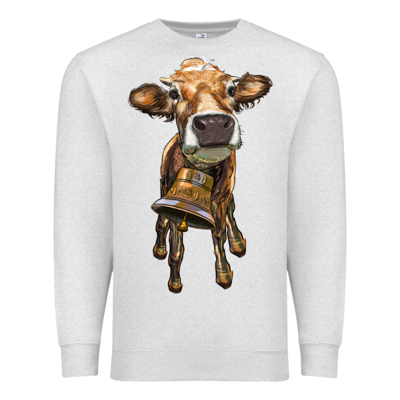 Heifer Cow With Cow Bell Premium Sweatshirt by RanaPortraitStore | Teevron