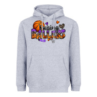 Heather Grey raising ballers basketball Heavyweight Hoodie - Zillion Design Studio