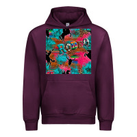 Mauve Wine western rodeo seamless Urban Hoodie - Artiststas