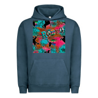 Pigment Midnight Navy western rodeo seamless Urban Hoodie - Artiststas