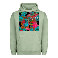 Pigment Oil Green western rodeo seamless Urban Hoodie - Artiststas