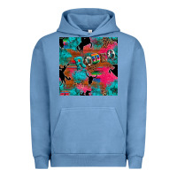 Pigment Pebble Blue western rodeo seamless Urban Hoodie - Artiststas
