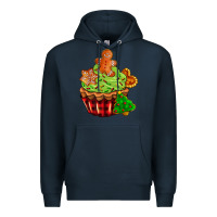 Navy christmas cookie cupcake Premium Hoodie - AdoDesignShop