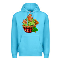Ocean Blue christmas cookie cupcake Premium Hoodie - AdoDesignShop