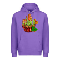 Purple christmas cookie cupcake Premium Hoodie - AdoDesignShop
