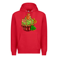 Red christmas cookie cupcake Premium Hoodie - AdoDesignShop
