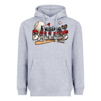 Heather Grey raising ballers baseball Heavyweight Hoodie - Zillion Design Studio
