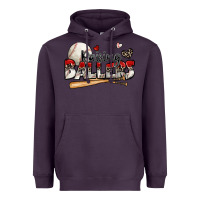 Plum raising ballers baseball Heavyweight Hoodie - Zillion Design Studio