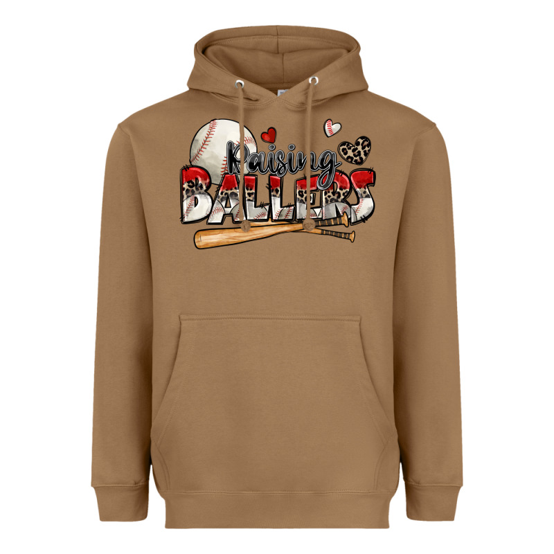 Raising Ballers Baseball Heavyweight Hoodie by Zillion Design Studio | Teevron