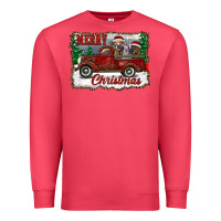 Cardinal christmas truck with cows Premium Sweatshirt - RanaPortraitStore