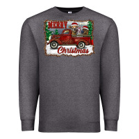 Charcoal Heather christmas truck with cows Premium Sweatshirt - RanaPortraitStore