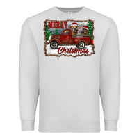 Dove Grey christmas truck with cows Premium Sweatshirt - RanaPortraitStore