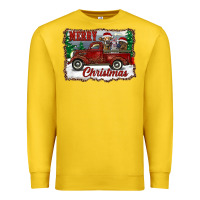Lemon christmas truck with cows Premium Sweatshirt - RanaPortraitStore