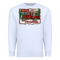 White christmas truck with cows Premium Sweatshirt - RanaPortraitStore