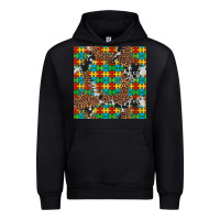 Black western autism seamless pattern Urban Hoodie - Artiststas