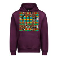 Mauve Wine western autism seamless pattern Urban Hoodie - Artiststas