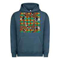 Pigment Midnight Navy western autism seamless pattern Urban Hoodie - Artiststas