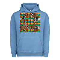 Pigment Pebble Blue western autism seamless pattern Urban Hoodie - Artiststas