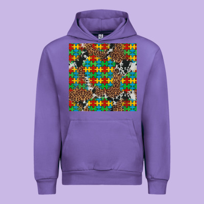 Western Autism Seamless Pattern Urban Hoodie Designed By Artiststas