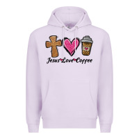 Lilac jesus love coffee Premium Hoodie - Jasminsmagicworld