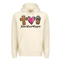 Sandshell jesus love coffee Premium Hoodie - Jasminsmagicworld