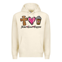 Tofu jesus love coffee Premium Hoodie - Jasminsmagicworld