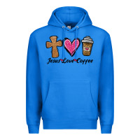 True Royal jesus love coffee Premium Hoodie - Jasminsmagicworld