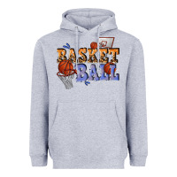 Heather Grey basketball Heavyweight Hoodie - texasbilliewilder