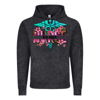 Vintage Black floral nurse custom name Vintage Hoodie - AdoDesignShop