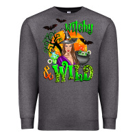 Charcoal Heather witchy and wild Premium Sweatshirt - Zillion Design Studio