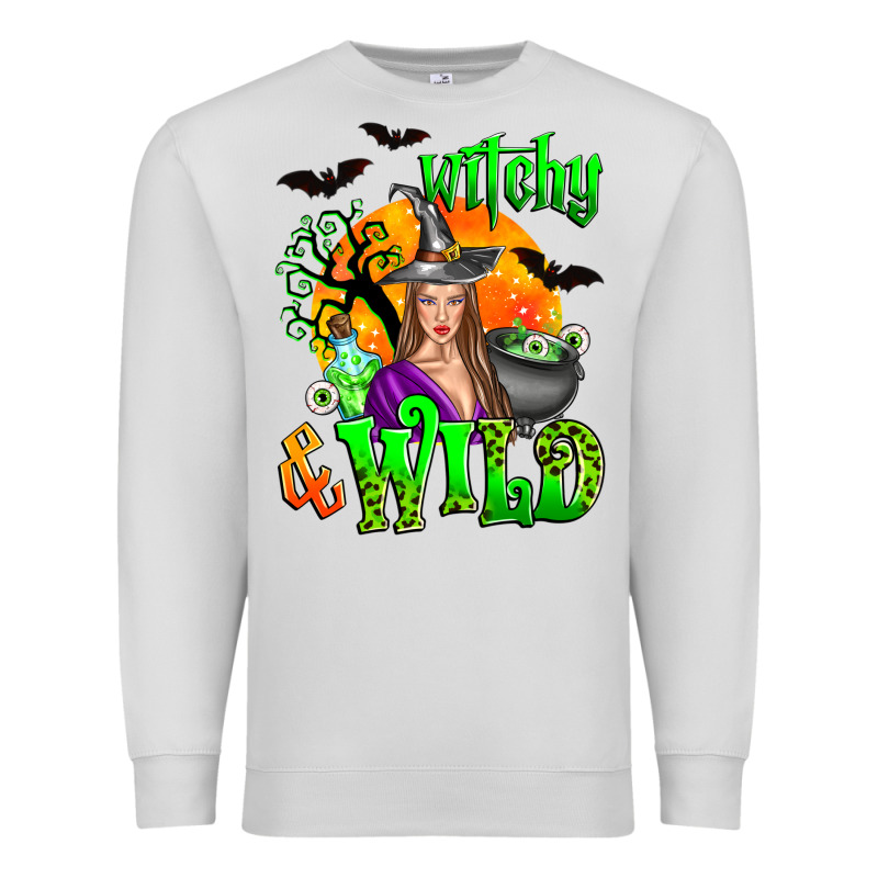 Witchy And Wild Premium Sweatshirt by Zillion Design Studio | Teevron