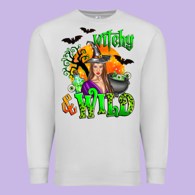 Witchy And Wild Premium Sweatshirt Designed By Zillion Design Studio