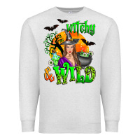 Oatmeal Heather witchy and wild Premium Sweatshirt - Zillion Design Studio