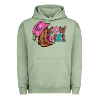 Pigment Oil Green valentine day boots hat and roses Urban Hoodie - AdoDesignShop