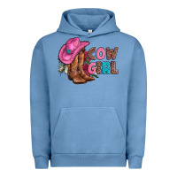Pigment Pebble Blue valentine day boots hat and roses Urban Hoodie - AdoDesignShop