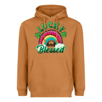 Meerkat Lucky and blessed rainbow Heavyweight Hoodie - RanaPortraitStore