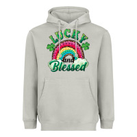 Moon Dust Lucky and blessed rainbow Heavyweight Hoodie - RanaPortraitStore