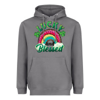 Storm Lucky and blessed rainbow Heavyweight Hoodie - RanaPortraitStore