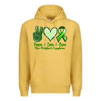 Antique Gold peace love cure non hodgkin's lymphoma Premium Hoodie - Jasminsmagicworld