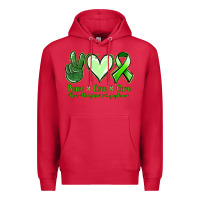 Cardinal peace love cure non hodgkin's lymphoma Premium Hoodie - Jasminsmagicworld