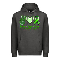Charcoal Heather peace love cure non hodgkin's lymphoma Premium Hoodie - Jasminsmagicworld