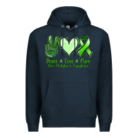 Navy peace love cure non hodgkin's lymphoma Premium Hoodie - Jasminsmagicworld