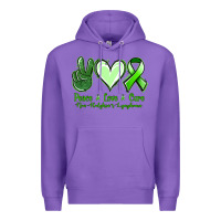 Purple peace love cure non hodgkin's lymphoma Premium Hoodie - Jasminsmagicworld