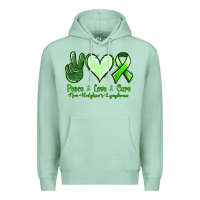 Seafoam peace love cure non hodgkin's lymphoma Premium Hoodie - Jasminsmagicworld